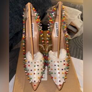STEVE MADDEN MULTI COLOR SPIKE HEEL